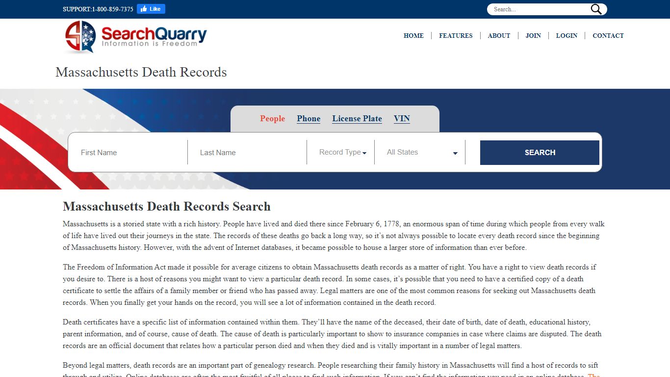 Free Massachusetts Death Records | Enter Name to View Death Records